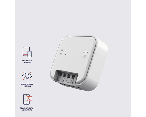 Weißes Smart Home Gerät zur App-Steuerung