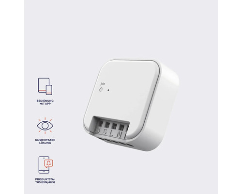 Weißer Unterputzschalter für Smart Home Steuerung