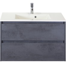 Waschtischunterschrank mit Waschbecken und zwei Schubladen