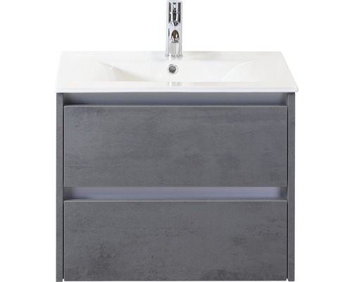 Waschbeckenunterschrank Sanox Dante 52x61x46 cm mit Keramikwaschbecken Beton anthrazit Waschbeckenunterschrank Sanox Dante 52x61x46 cm mit Keramikwaschbecken Beton anthrazit