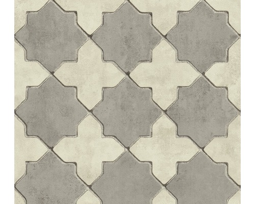 Verlegung von Betonpflastersteinen im Achtsternmuster