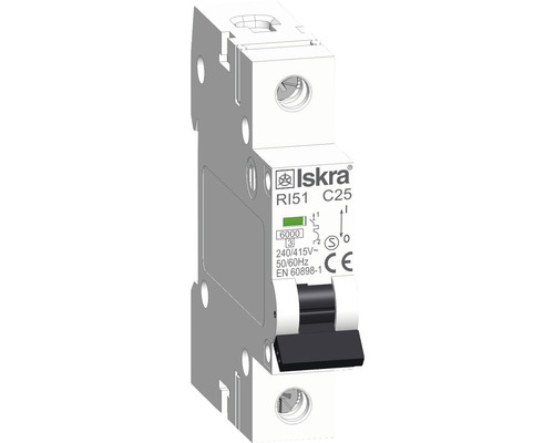 Leitungsschutzschalter Iskra® RI51 C25 25A 1-polig Iskra Leitungsschutzschalter RI51 C25