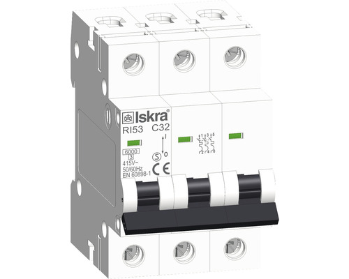 Leitungsschutzschalter Iskra® RI53 C32 32A 3-polig Iskra Leitungsschutzschalter RI53 C32