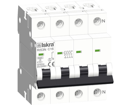 Leitungsschutzschalter Iskra® RI53N C16 16A 3-polig mit Neutralleiter