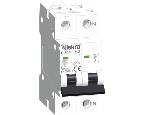 Leitungsschutzschalter Iskra® RI51N B13 13A 1-polig mit Neutralleiter