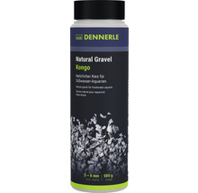 Dennerle Natural Gravel Kongo, natürlicher Aquarienkies in einer 500-Gramm-Packung mit einer Körnung von drei bis acht Millimetern