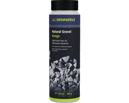 Aquarienkies Natural Gravel Kongo Dennerle 10 - 30 mm schwarz 0,500 Kilogramm Aquascaping Dennerle Natürlicher Kies Kongo für Süßwasseraquarien, 10 bis 30 Millimeter, 500 Gramm