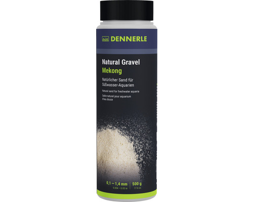Aquariensand Natural Gravel Mekon Dennerle 0,1 -1,4 mm gelb 0,500 Kilogramm Aquascaping Dennerle Natural Gravel Mekong, natürlicher Sand für Süßwasseraquarien, Körnung 0,1 bis 1,4 Millimeter, 500 Gramm