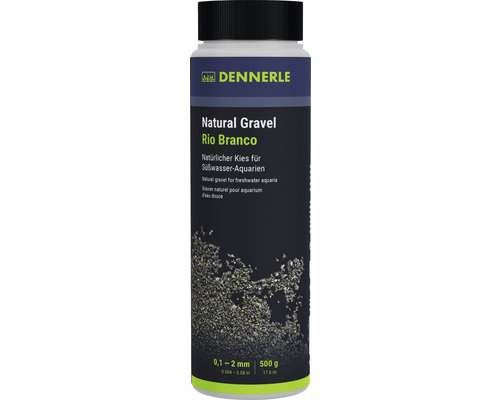 Aquarienkies Natural Gravel Rio B Dennerle 0,1 - 2 mm schwarz 0,500 Kilogramm Aquascaping Dennerle Natural Gravel Rio Branco, natürlicher Kies für Süßwasser-Aquarien, 0.1 bis 2 mm, 500 g