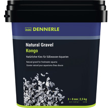 Dennerle Natural Gravel Kongo, natürlicher Kies für Süßwasseraquarien, Körnung 3 bis 8 Millimeter, 2,5 Kilogramm