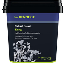 Dennerle Natural Gravel Kongo im Eimer, natürlicher Kies für Süßwasseraquarien, Körnung 10 bis 30 Millimeter, 2,5 Kilogramm