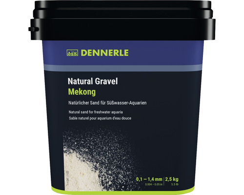 Aquariensand Natural Gravel Mekon Dennerle 0,1 -1,4 mm gelb 2,5 Kilogramm Aquascaping Dennerle Natural Gravel Mekong, natürlicher Sand für Süßwasseraquarien, 2,5 Kilogramm