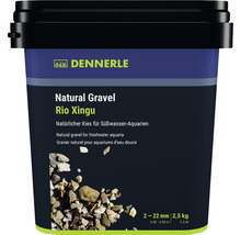 Dennerle Natural Gravel Rio Xingu für Süßwasseraquarien, 2 bis 22 Millimeter, 2,5 Kilogramm