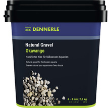 Dennerle Natural Gravel Okavango im 2,5 Kilogramm Eimer für Süßwasser-Aquarien mit einer Körnung von 4 bis 8 Millimetern