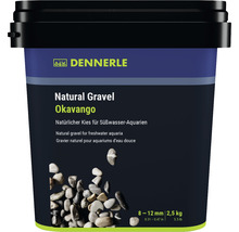 Dennerle Natural Gravel Okavango im 2,5 Kilogramm Eimer für Süßwasseraquarien mit 8 bis 12 Millimeter Körnung
