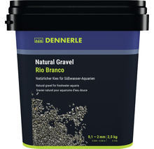 Dennerle Natural Gravel Rio Branco, natürlicher Kies für Süßwasser-Aquarien, 2,5 kg