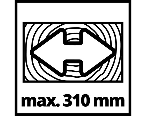 Maximale Schnittbreite 310 Millimeter