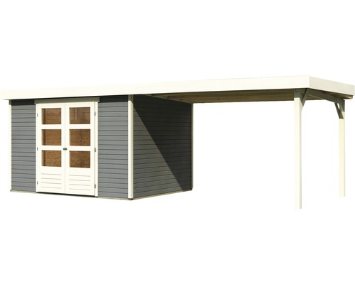Gartenhaus mit Anbau aus Holz