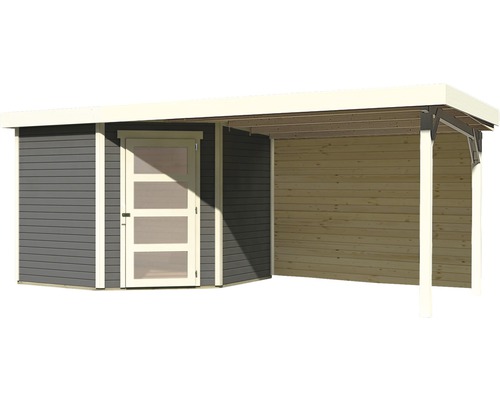 Gartenhaus mit Anbau aus Holz