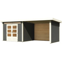 Holzgartenhaus mit Doppeltür und Vordach