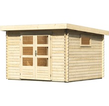 Holzgartenhaus mit Doppeltür und Fenster