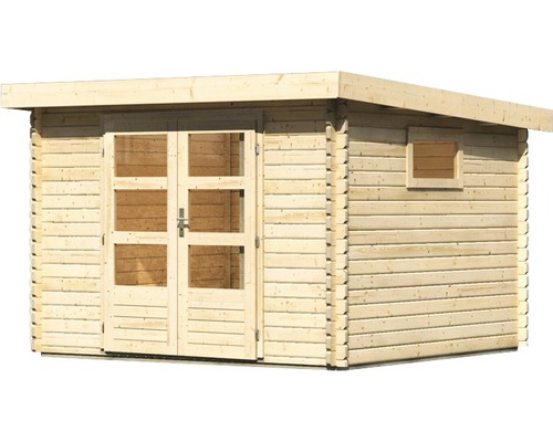 Holzgartenhaus mit Doppeltür und Fenster