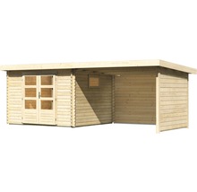 Holzgartenhaus mit Doppeltür und Vordach