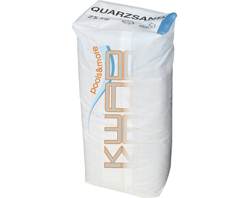 Sack Quarzsand mit 25 Kilogramm Füllgewicht