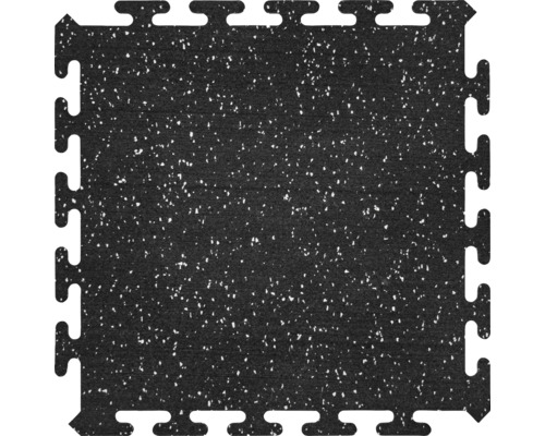 Quadratische, schwarze, flexible Bodenfliese mit weißen Sprenkeln Quadratische, schwarze, flexible Bodenfliese mit weißen Sprenkeln