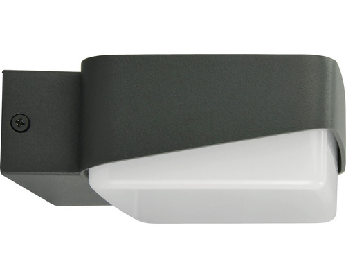 Graue Wandleuchte mit integriertem Leuchtmittel für den Aussenbereich