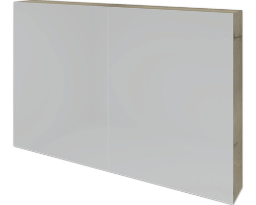 Spiegelschrank Sanox 2-türig 100x12x65 cm französiche Eiche doppelt verspiegelt