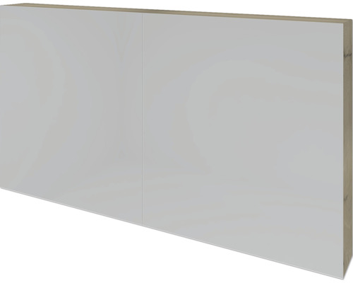 Spiegelschrank Sanox 2-türig 120x12x65 cm französiche Eiche doppelt verspiegelt