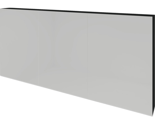 Spiegelschrank Sanox 3-türig 140x13x65 cm schwarz matt