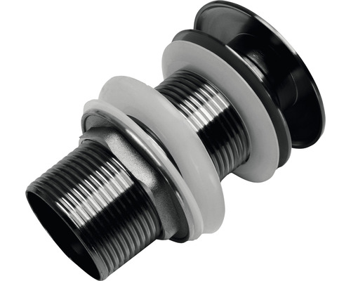 Ablaufgarnitur mit Gewinde und Dichtungen für Waschbecken