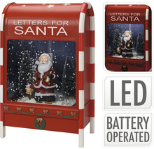 Dekorative Weihnachtspostbox mit LED Beleuchtung und Batteriebetrieb