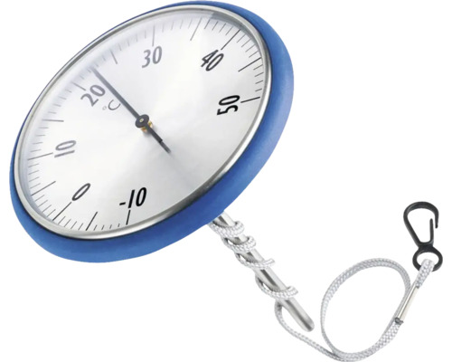 Schwimmendes Poolthermometer mit Skala und Befestigungskordel