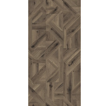 Bodenbelag mit geometrischem Muster aus Holz
