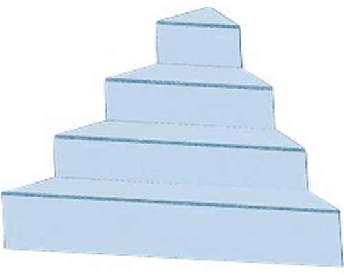 Treppenförmiges Präsentationsdisplay