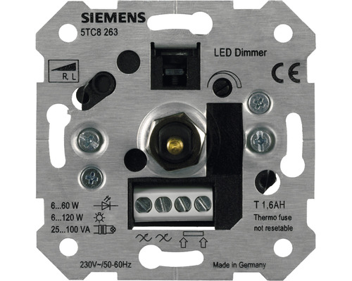 LED Dimmer Siemens unterputz schwarz/alu (5TC8263)