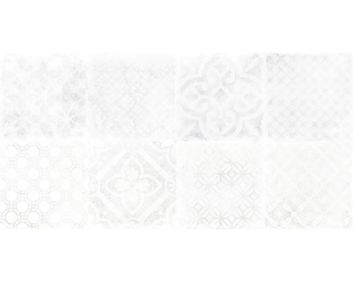 Feinsteinzeug Dekorfliese Sasso 30,0x60,0 cm weiß rektifiziert