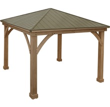 Holzpavillon mit Metalldach