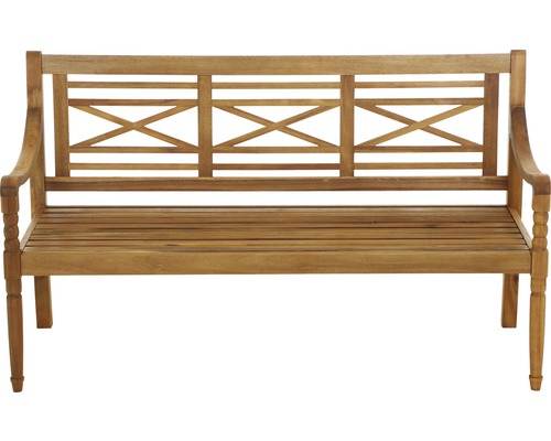 Holzgartenbank mit Armlehnen und Rückenlehne