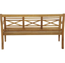 Gartenbank aus Holz mit X-förmigem Rückenteil
