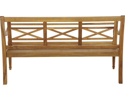 Gartenbank aus Holz mit X-förmigem Rückenteil