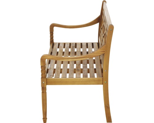 Gartenbank aus Holz, Seitenansicht