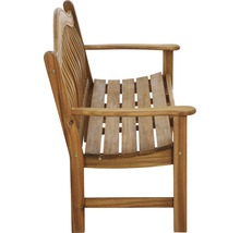 Holzbank für den Garten, Seitenansicht