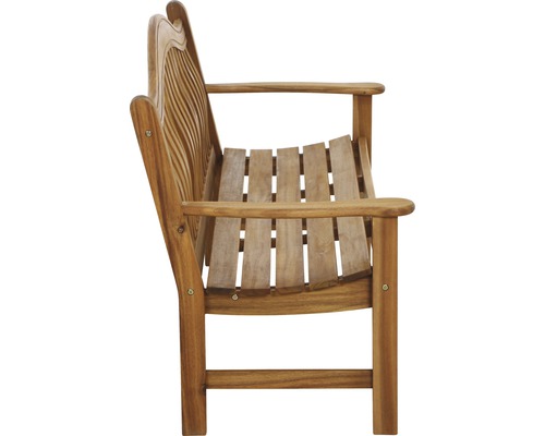 Holzbank für den Garten, Seitenansicht