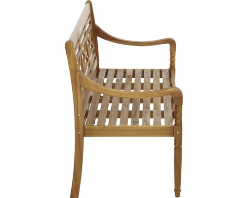 Gartenbank aus Holz, Seitenansicht