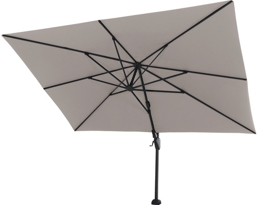 Rechteckiger Sonnenschirm für den Außenbereich mit Metallgestell und Stoffbezug