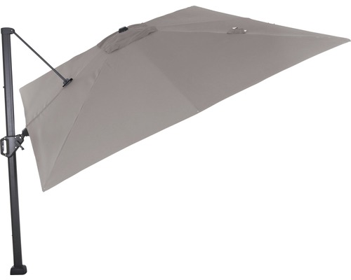 Freiarm-Sonnenschirm mit rechteckigem Schirm und seitlichem Mast